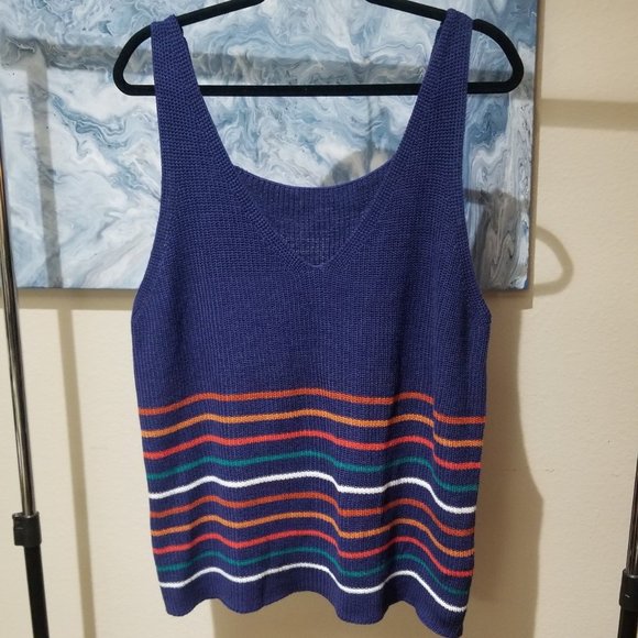 Multicolor knit texture tank top - Picture 4 of 4